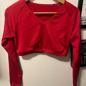 Red Rebel Athletics large cheer sleeves top